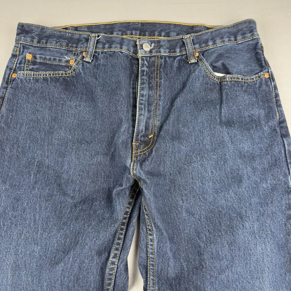 Levi's 505 Jeans Mens 40x30‎ Straight Fit 5-Pocket Cotton Denim Black